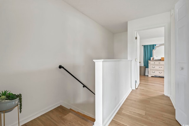 775 Plantation Dr Unit 53, Little River, SC 29566 - hallway with an upstairs landing and light wood-style flooring