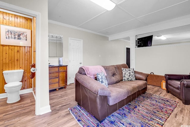 5 Tiara Ln, Murrells Inlet, SC 29576 - living room with light wood-style flooring and ornamental molding