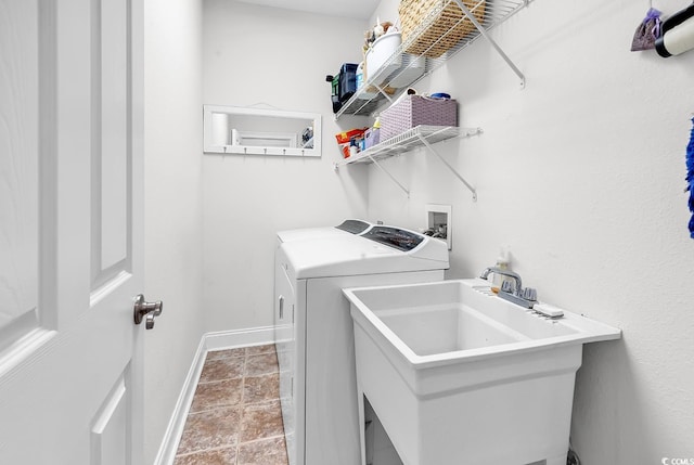 5 Tiara Ln, Murrells Inlet, SC 29576 - laundry room featuring washing machine and dryer and baseboards