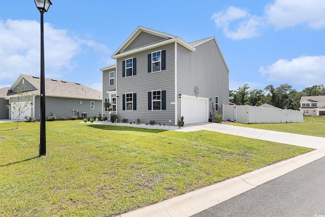 651 Choctaw Dr, Conway, SC 29526 - view of front of house with a garage, concrete driveway, board and batten siding, and a gate
