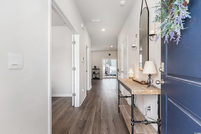 651 Choctaw Dr, Conway, SC 29526 - hallway with wood finished floors and recessed lighting