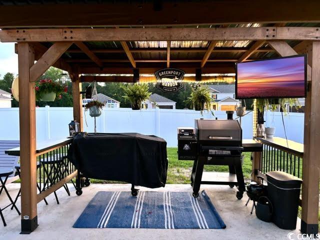 651 Choctaw Dr, Conway, SC 29526 - view of patio with a gazebo and grilling area