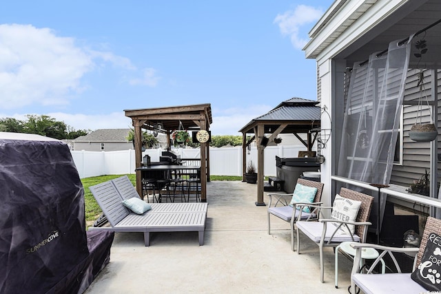 651 Choctaw Dr, Conway, SC 29526 - fenced backyard featuring a gazebo, a patio, and area for grilling