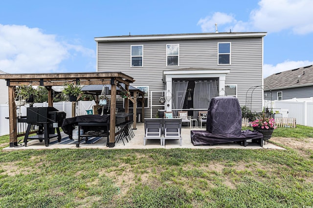 651 Choctaw Dr, Conway, SC 29526 - rear view of house featuring a fenced backyard, a patio area, and a pergola