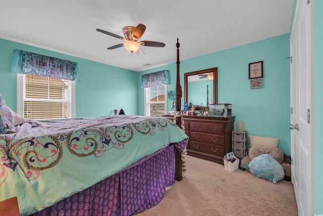 2685 Scarecrow Way, Myrtle Beach, SC 29579 - bedroom featuring multiple windows, carpet, and a ceiling fan
