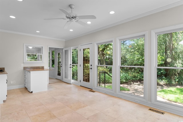 571 Fernwood Rd, Murrells Inlet, SC 29576 - unfurnished sunroom featuring healthy amount of natural light and french doors