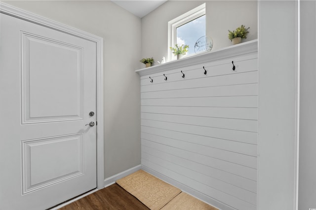 264 Switchgrass Loop, Little River, SC 29566 - mudroom with dark wood finished floors and baseboards