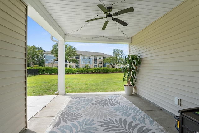 264 Switchgrass Loop, Little River, SC 29566 - view of patio / terrace with ceiling fan and a residential view