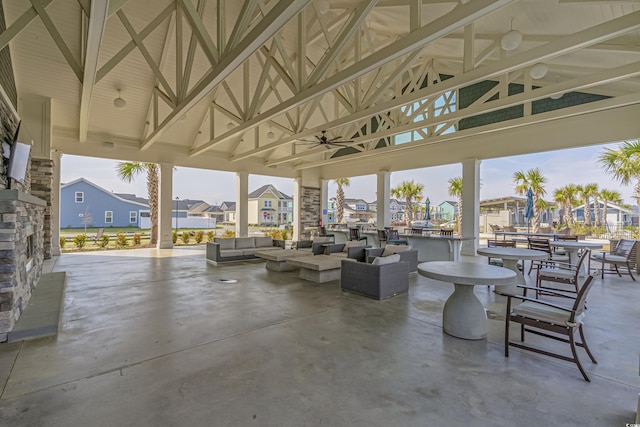 264 Switchgrass Loop, Little River, SC 29566 - view of patio / terrace featuring an outdoor living space, a residential view, and ceiling fan