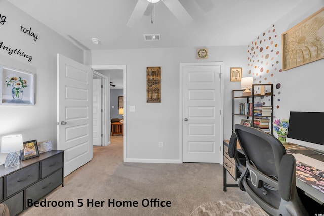 788 Dusty Pine Way, Myrtle Beach, SC 29588 - carpeted office space featuring ceiling fan and baseboards