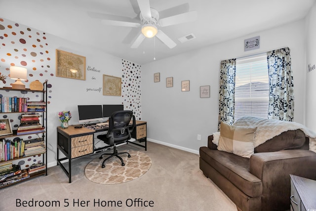 788 Dusty Pine Way, Myrtle Beach, SC 29588 - office featuring carpet and ceiling fan