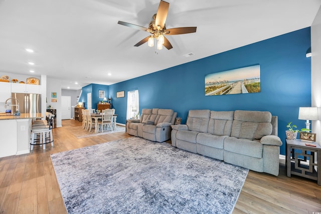 788 Dusty Pine Way, Myrtle Beach, SC 29588 - living area with a ceiling fan, recessed lighting, and light wood-style flooring