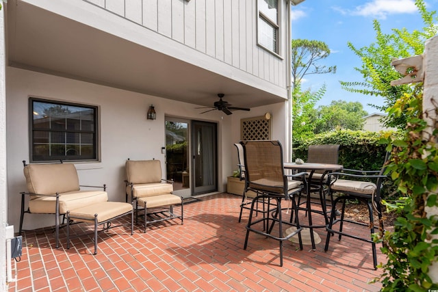 315 72nd Ave N Unit A, Myrtle Beach, SC 29572 - view of patio / terrace with a ceiling fan and outdoor dining area