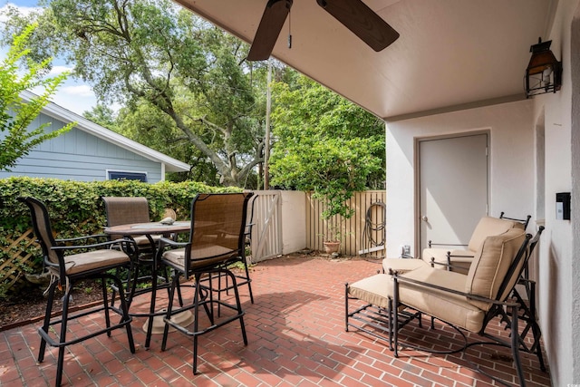 315 72nd Ave N Unit A, Myrtle Beach, SC 29572 - view of patio / terrace with ceiling fan and outdoor dining space
