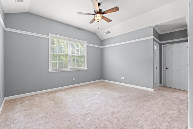 307 Russ Rd, Loris, SC 29569 - unfurnished bedroom with lofted ceiling, carpet, and ceiling fan