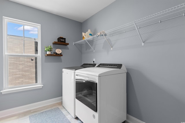 226 Calhoun Falls Dr, Myrtle Beach, SC 29579 - laundry area with washer and dryer and baseboards