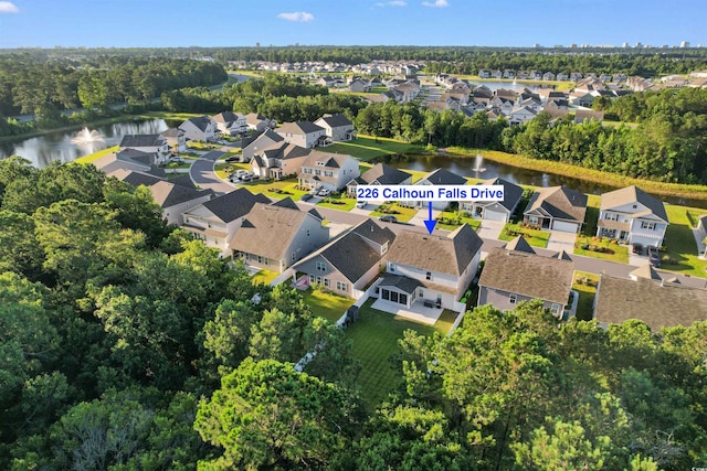 226 Calhoun Falls Dr, Myrtle Beach, SC 29579 - aerial overview of property's location featuring a large body of water and nearby suburban area