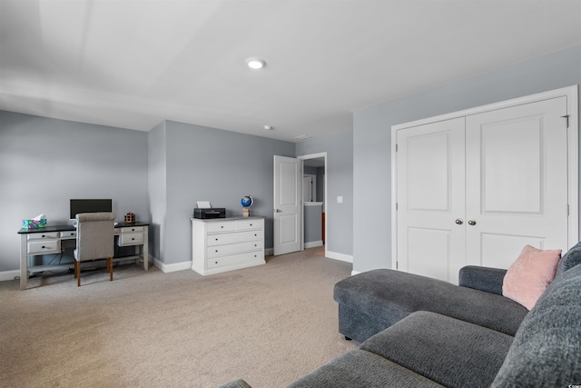 226 Calhoun Falls Dr, Myrtle Beach, SC 29579 - living area with carpet floors, an office area, and recessed lighting