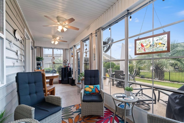 908 Ashbourn Ct, Murrells Inlet, SC 29576 - sunroom / solarium with a ceiling fan