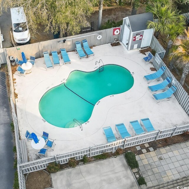 1710-C Edge Dr, North Myrtle Beach, SC 29582 - view of swimming pool with a patio area