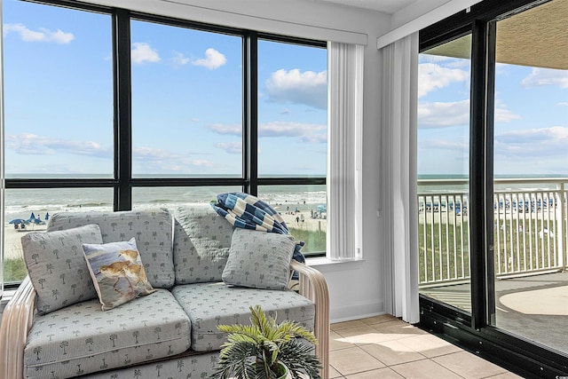 523 S Ocean Blvd Unit 305, North Myrtle Beach, SC 29582 - sunroom / solarium featuring a water view