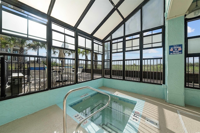 523 S Ocean Blvd Unit 305, North Myrtle Beach, SC 29582 - view of pool featuring an in-ground hot tub