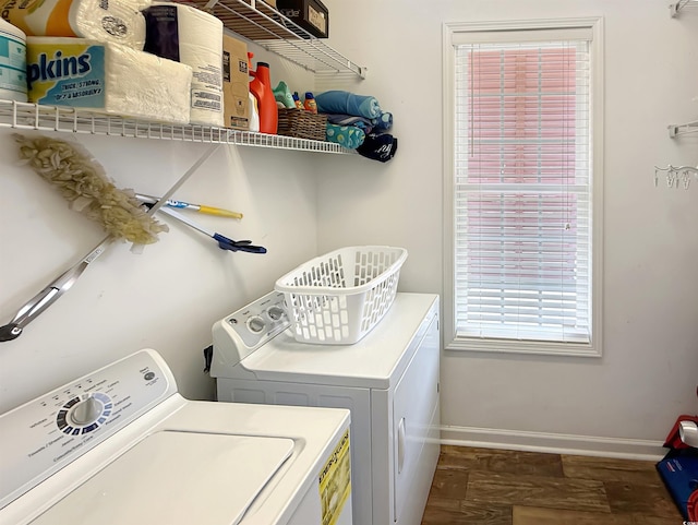 147 Weatherboard Ct, Pawleys Island, SC 29585 - washroom featuring separate washer and dryer and wood finished floors