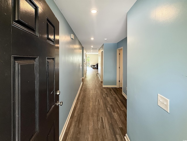2021 Loblolly St, Georgetown, SC 29440 - hall featuring dark wood-type flooring and recessed lighting