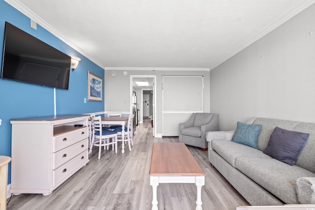 3000 N Ocean Blvd N Unit 1532, Myrtle Beach, SC 29577 - living room with light wood-style floors and crown molding