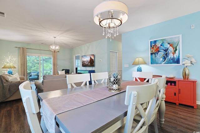 6253 Catalina Dr Unit 1711, North Myrtle Beach, SC 29582 - dining room featuring a chandelier and wood finished floors