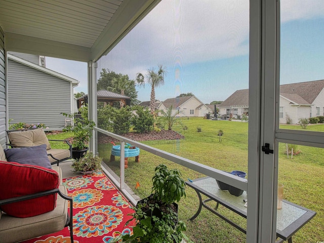 376 Mikita Dr, Surfside Beach, SC 29575 - sunroom with a residential view