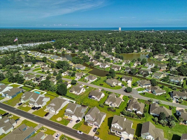 376 Mikita Dr, Surfside Beach, SC 29575 - aerial perspective of suburban area featuring a large body of water