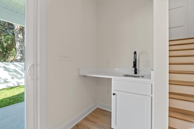 2428 Park St, North Myrtle Beach, SC 29582 - bar with stairway and light wood finished floors