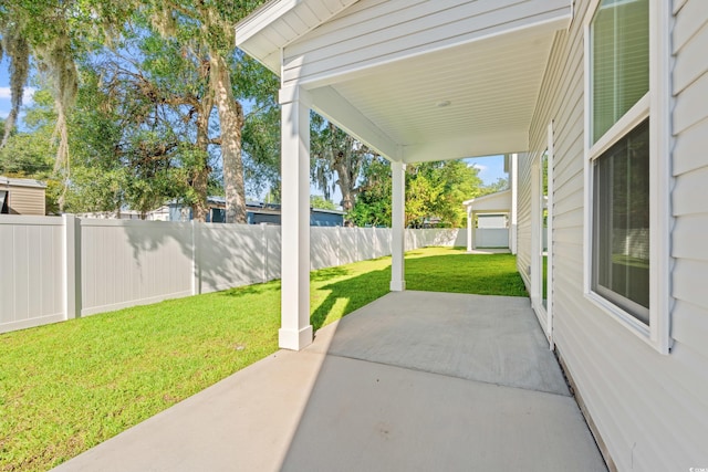 2428 Park St, North Myrtle Beach, SC 29582 - fenced backyard featuring a patio