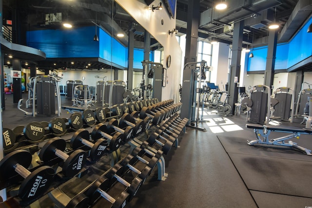 100 N Beach Blvd Unit 1816, North Myrtle Beach, SC 29582 - gym with a towering ceiling