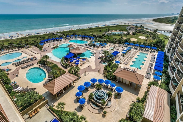 100 N Beach Blvd Unit 1816, North Myrtle Beach, SC 29582 - aerial view of a pool and a nearby body of water