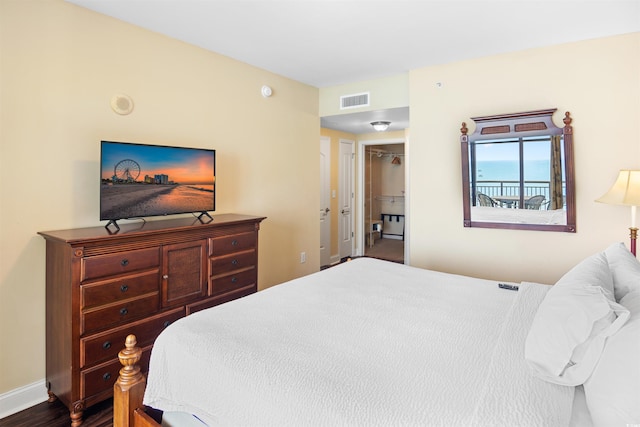 100 N Beach Blvd Unit 1816, North Myrtle Beach, SC 29582 - bedroom with baseboards and dark wood-style floors