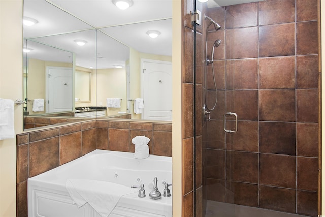 100 N Beach Blvd Unit 1816, North Myrtle Beach, SC 29582 - full bath featuring a stall shower and a whirlpool tub