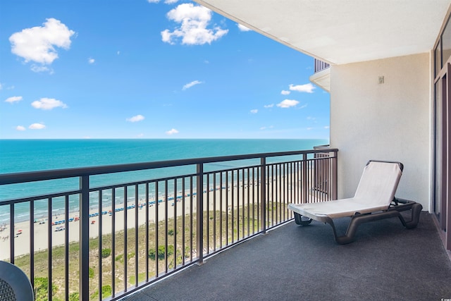 100 N Beach Blvd Unit 1816, North Myrtle Beach, SC 29582 - balcony with view of water and beach