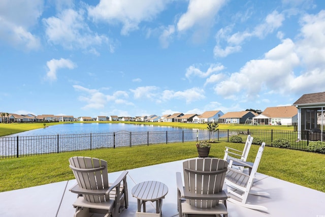 1459 Villena Dr, Myrtle Beach, SC 29579 - view of patio / terrace with a residential view and a water view