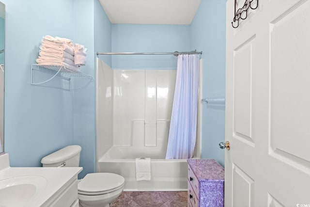 5801 Oyster Catcher Dr Unit 431, North Myrtle Beach, SC 29582 - bathroom featuring vanity, shower / bath combo with shower curtain, and tile patterned floors