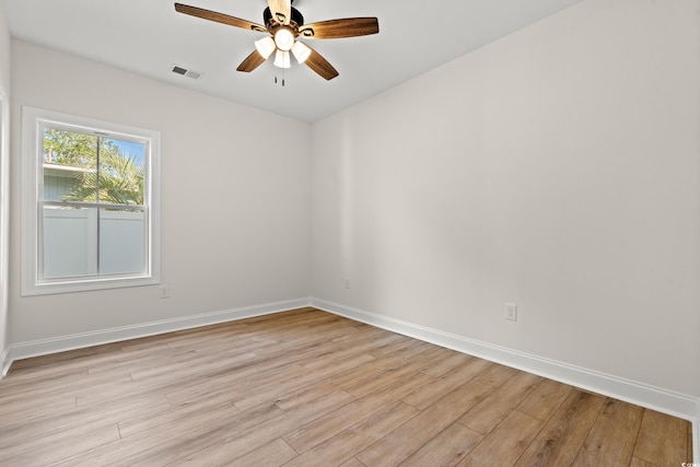 2426 Park St, North Myrtle Beach, SC 29582 - empty room with light wood-style flooring and ceiling fan