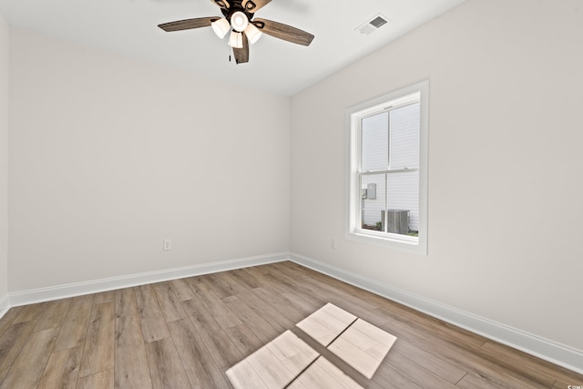 2426 Park St, North Myrtle Beach, SC 29582 - empty room featuring wood finished floors and ceiling fan