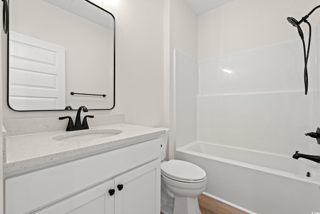 2426 Park St, North Myrtle Beach, SC 29582 - bathroom featuring vanity, shower / bathtub combination, and wood finished floors