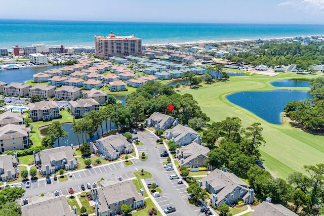 503 20th Ave N Unit 9D, North Myrtle Beach, SC 29582 - aerial view of residential area featuring a local golf course and a nearby body of water