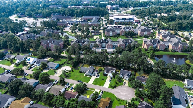 1836 Juniper Dr, Conway, SC 29527 - aerial overview of property's location featuring nearby suburban area and a nearby body of water