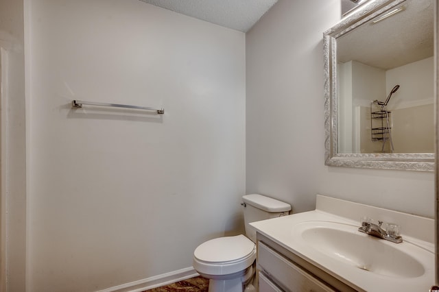 1836 Juniper Dr, Conway, SC 29527 - bathroom with a textured ceiling, vanity, and a shower with shower curtain