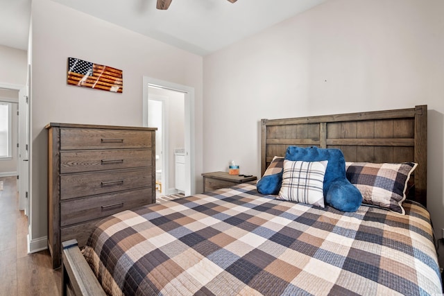 609 Mccown Dr, Conway, SC 29526 - bedroom featuring wood finished floors and ceiling fan
