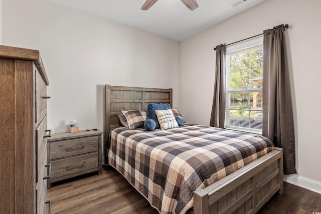 609 Mccown Dr, Conway, SC 29526 - bedroom featuring dark wood-style flooring and ceiling fan