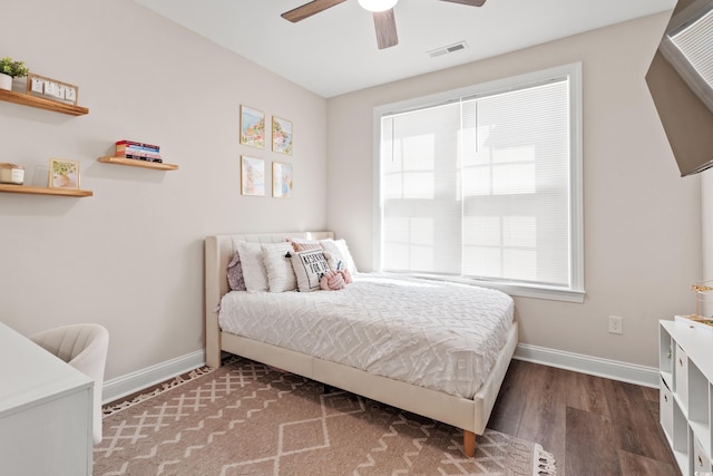 609 Mccown Dr, Conway, SC 29526 - bedroom with wood finished floors and a ceiling fan